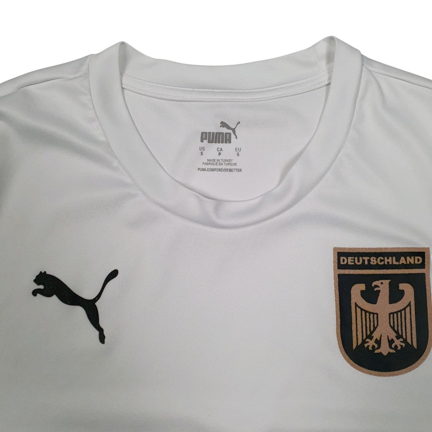 Mens White Puma Deutschland Germany Football Jersey  T Shirt