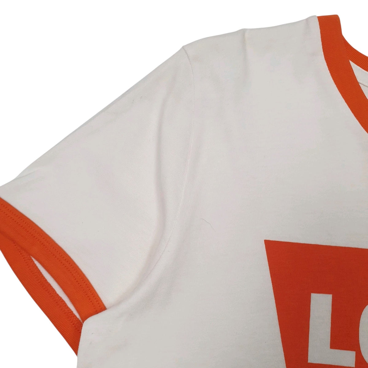 Womens White Levis Spellout  T Shirt
