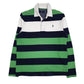 Mens Green M&S Rugby Blue Harbour Long Sleeve Polo Shirt