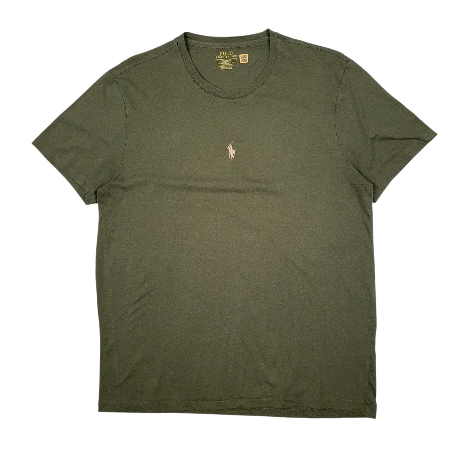 Mens Green Polo Ralph Lauren Custom Slim Fit Short Sleeve T Shirt