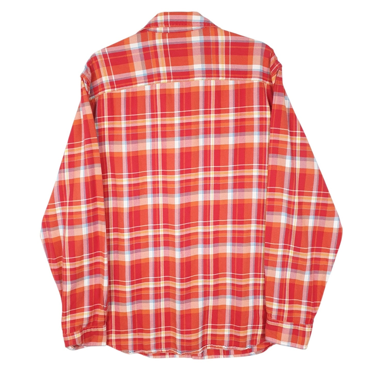 Mens Orange L.L.Bean Flannel  Shirt