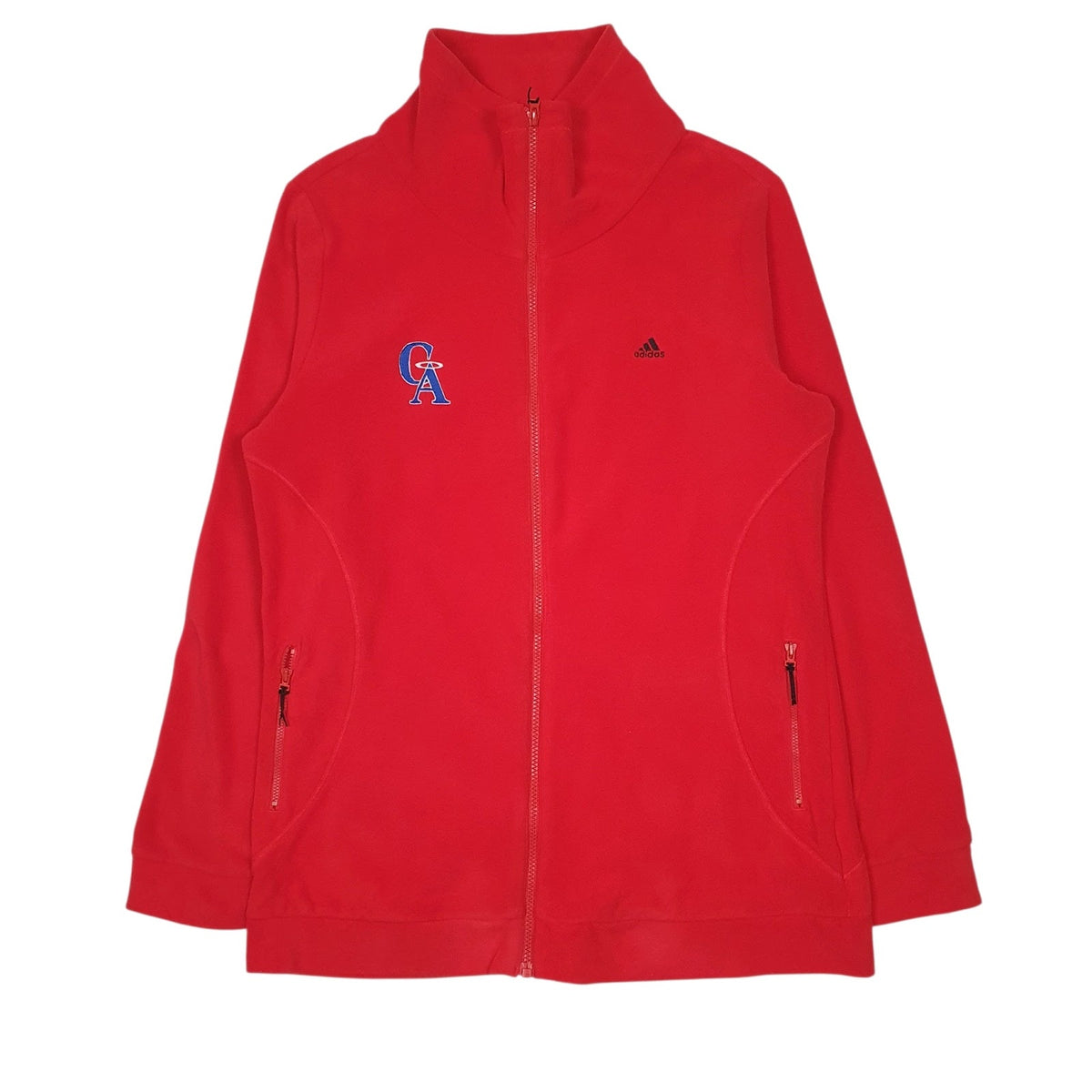 Womens Red Adidas  Full Zip Jumper