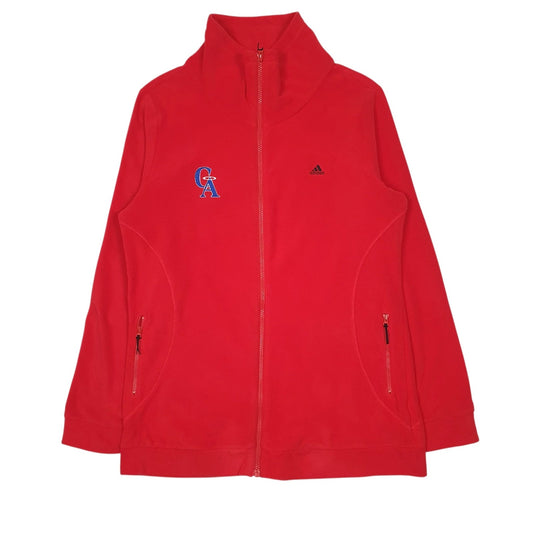 Womens Red Adidas  Full Zip Jumper