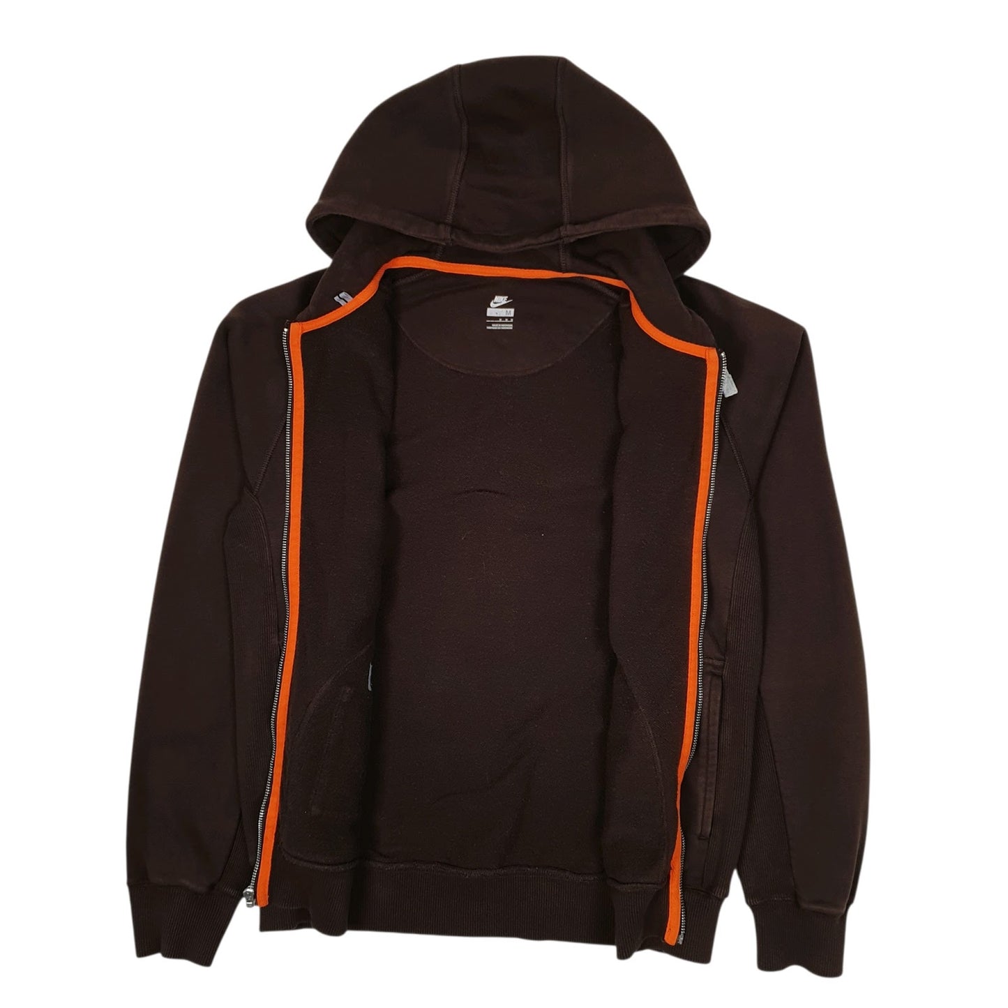 Mens Brown Nike Hoodie Full Zip Jumper