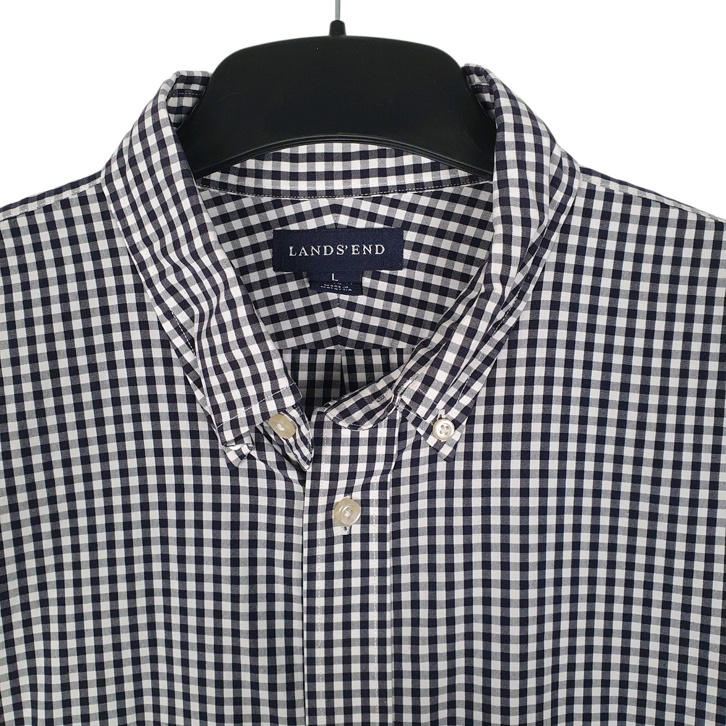 Mens Black Lands End   Shirt
