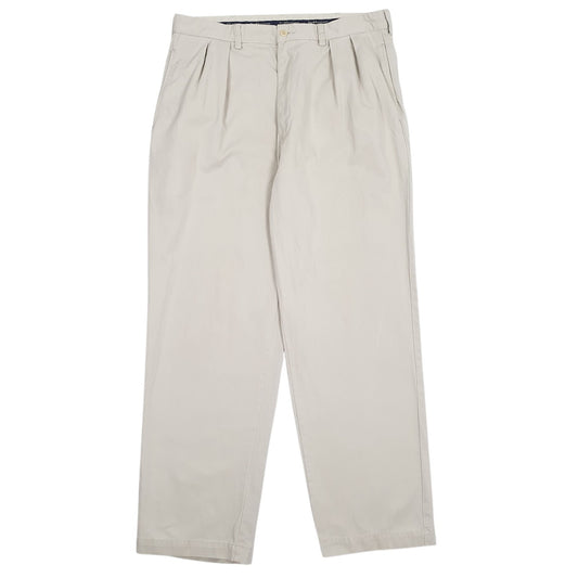 Mens Beige Polo Ralph Lauren Double Pleated Chino Trousers