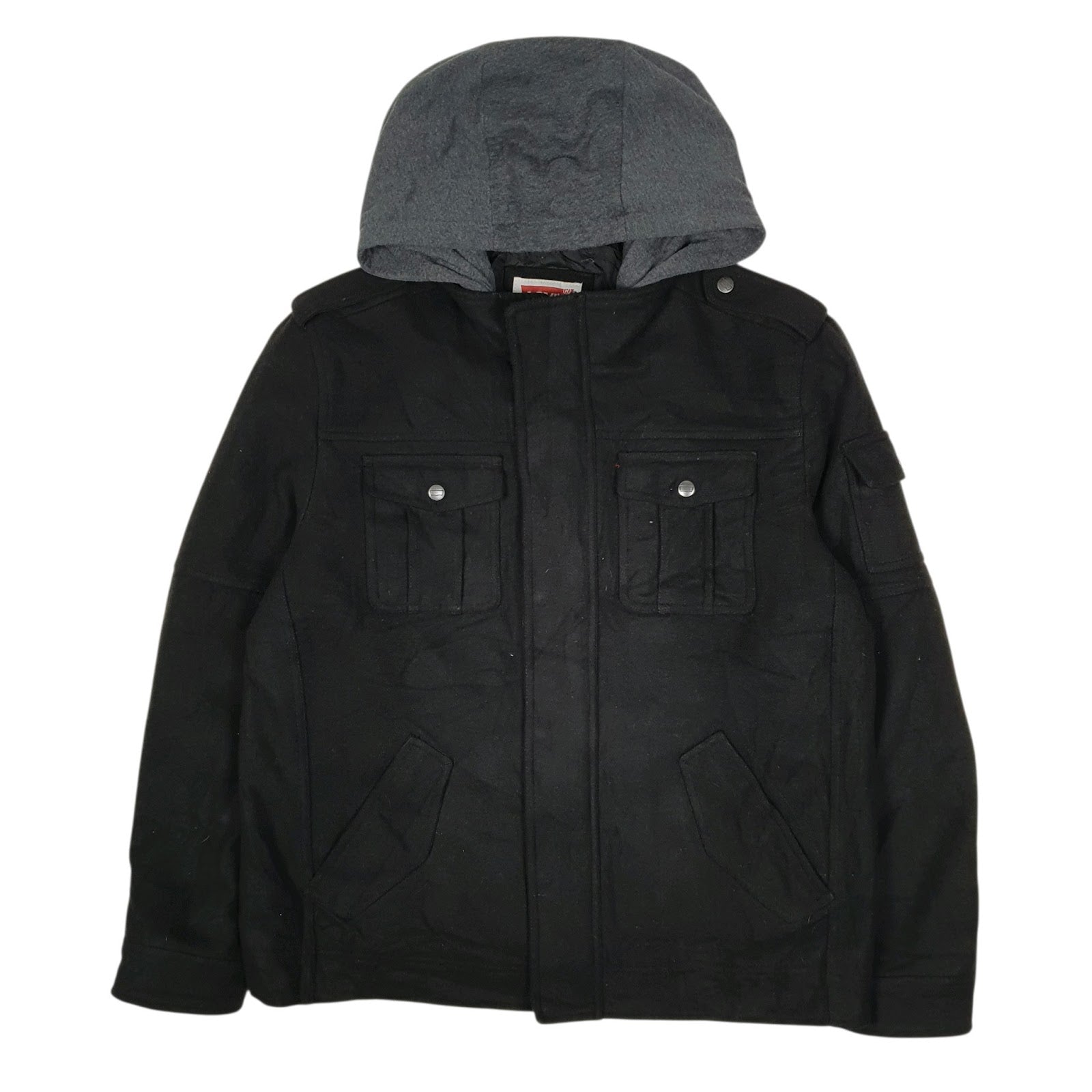Mens Black Levis Military Bomber  Coat