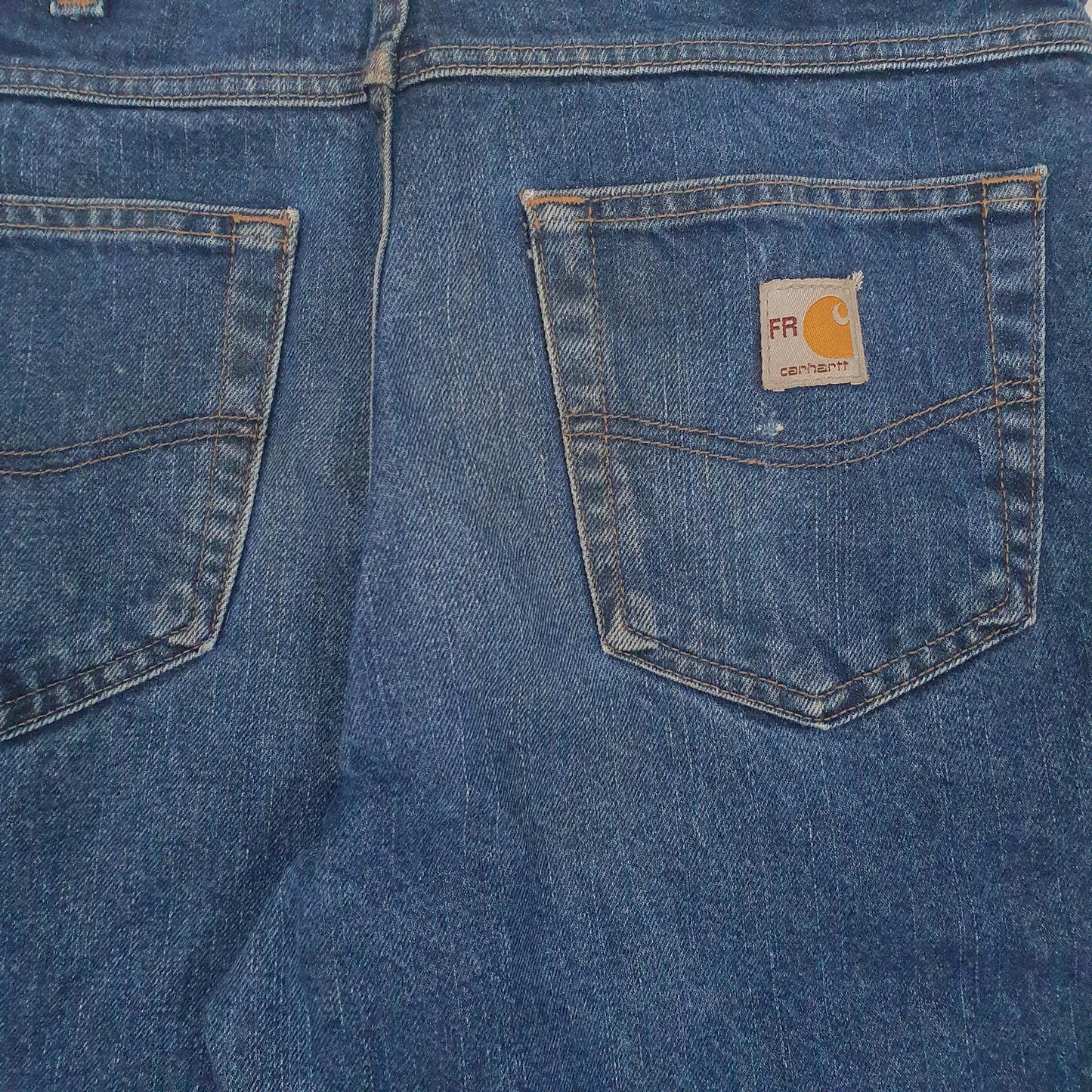 Mens Blue Carhartt Workwear Fire Resistant  Jeans