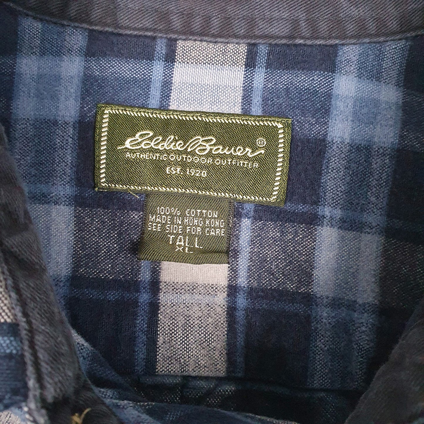 Mens Blue Eddie Bauer Chamois  Shirt