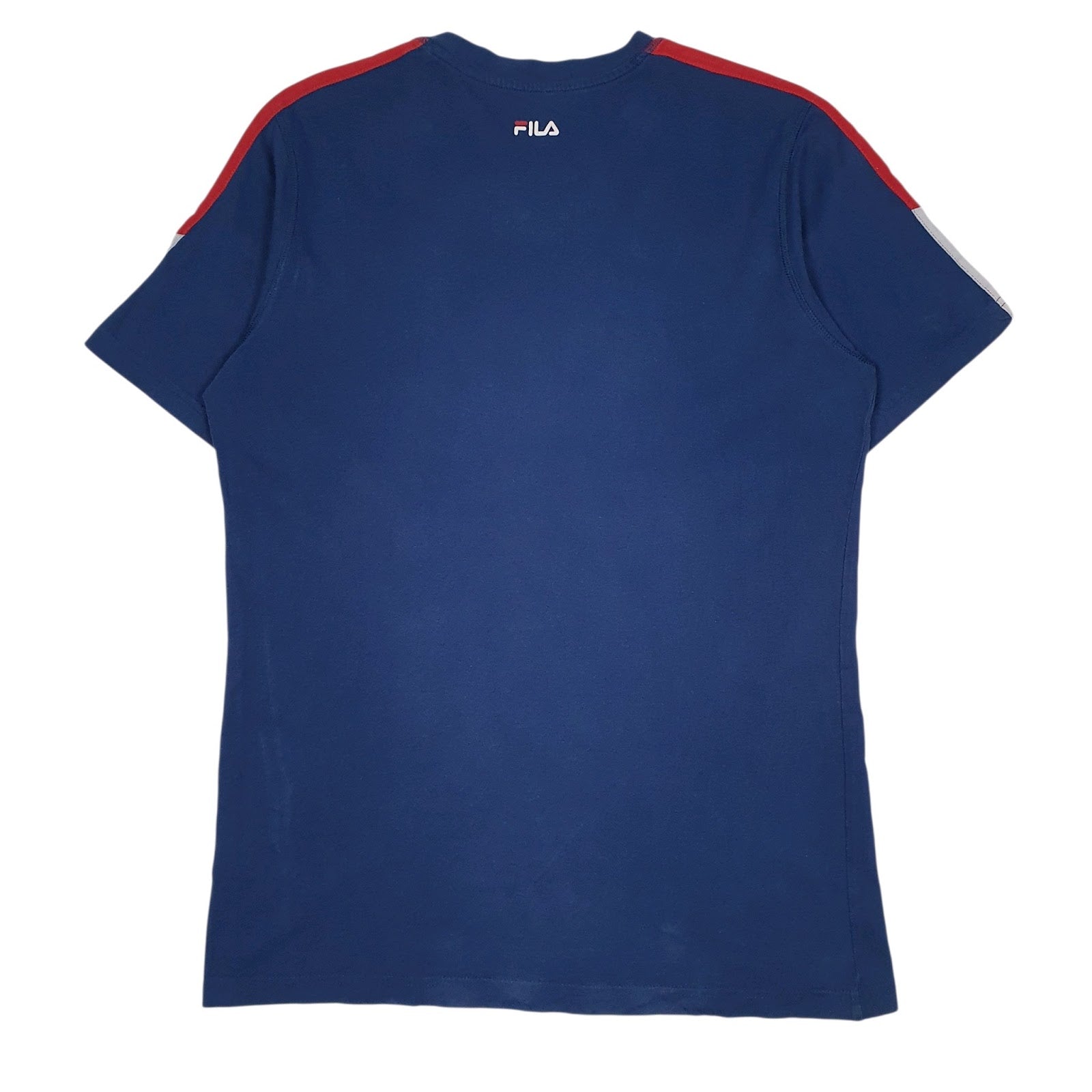 Mens Blue Fila Spellout  T Shirt