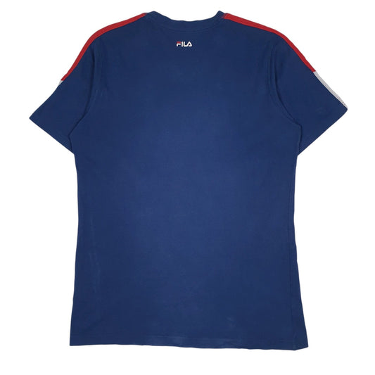 Mens Blue Fila Spellout  T Shirt