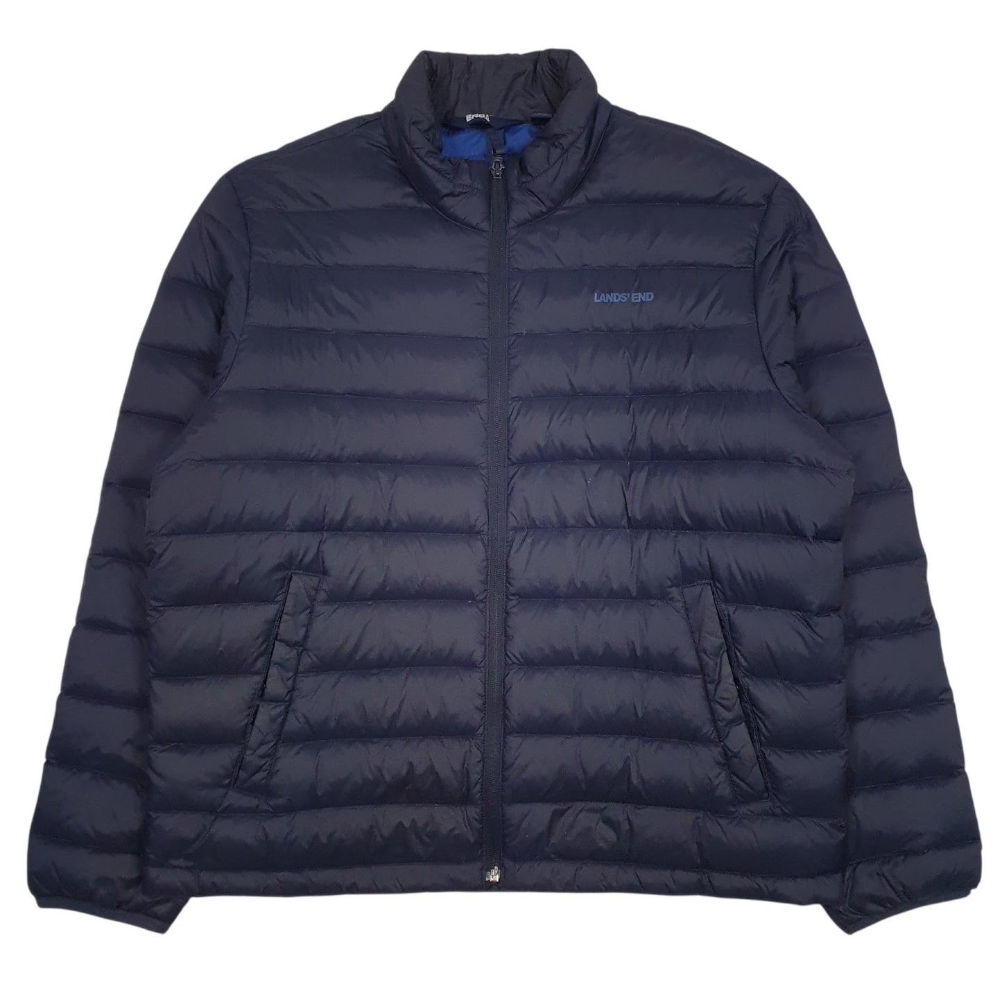 Womens Navy Lands End   Coat
