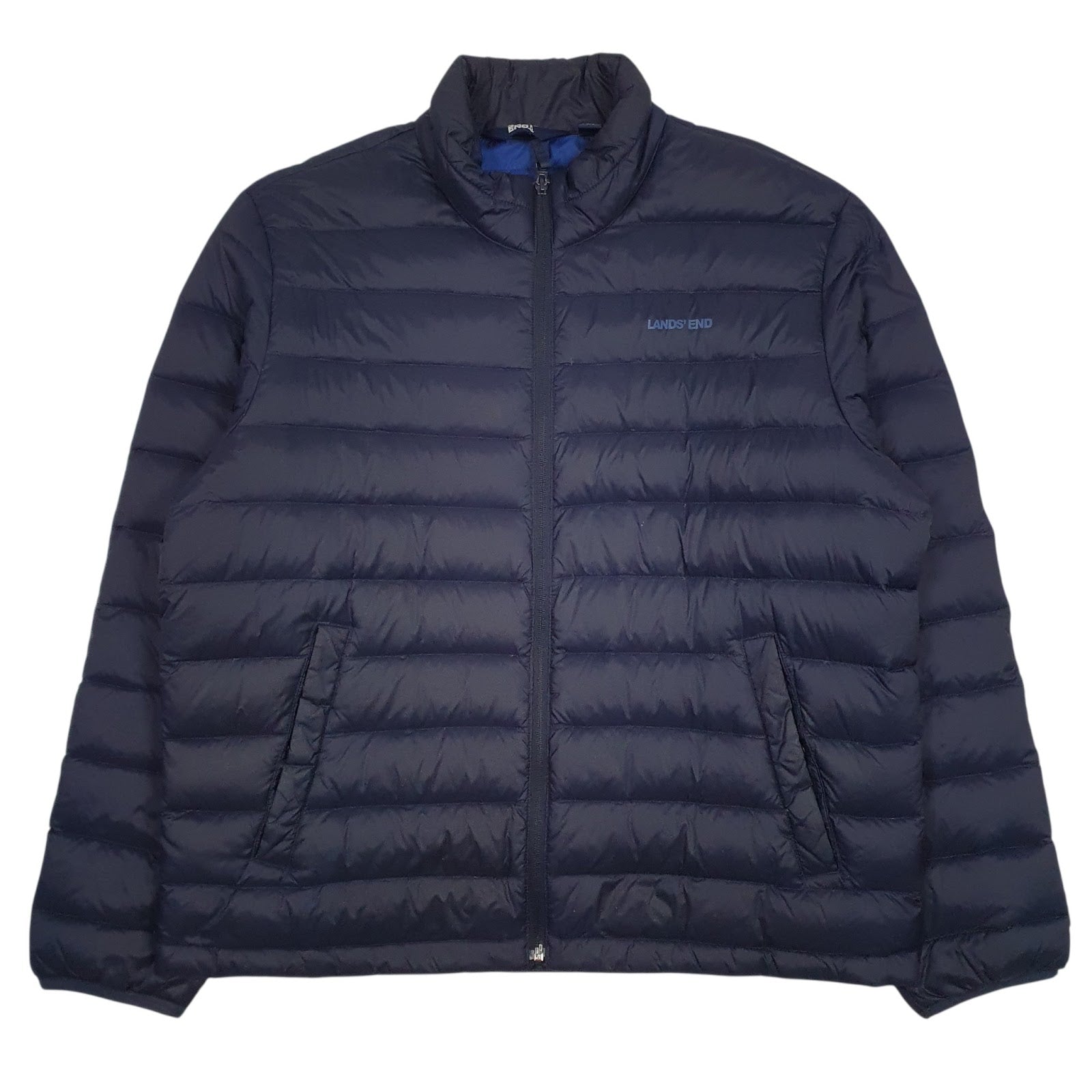 Womens Navy Lands End   Coat