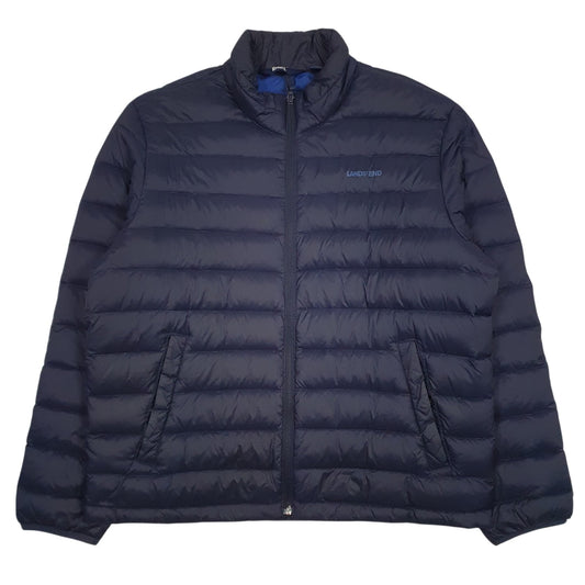 Womens Navy Lands End   Coat