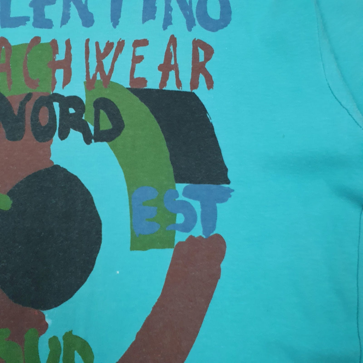 Mens Blue Valentino Vintage Beach Wear  T Shirt