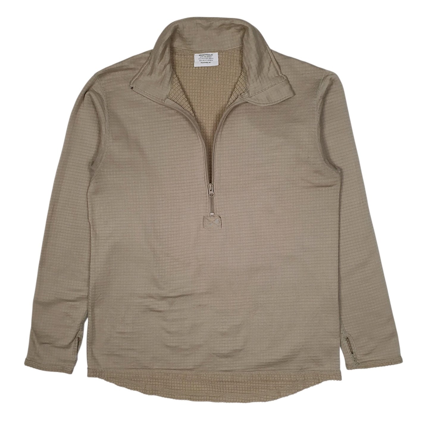 Mens Beige Peckham Inc Military Quarter Zip Jumper