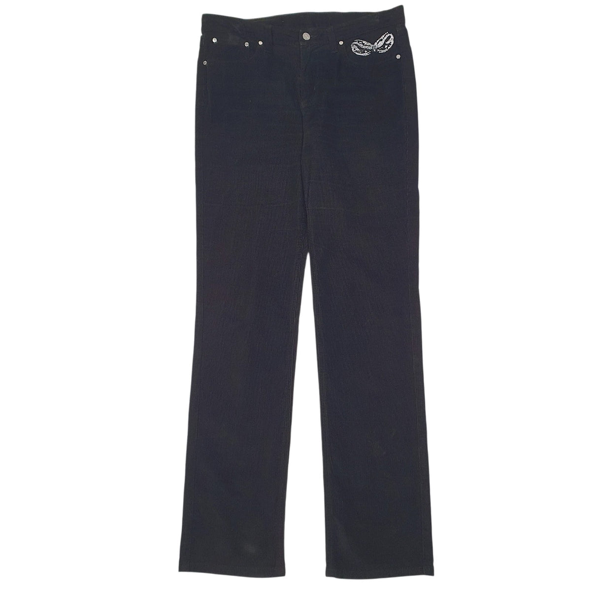 Womens Black Iceberg  Corduroy Trousers