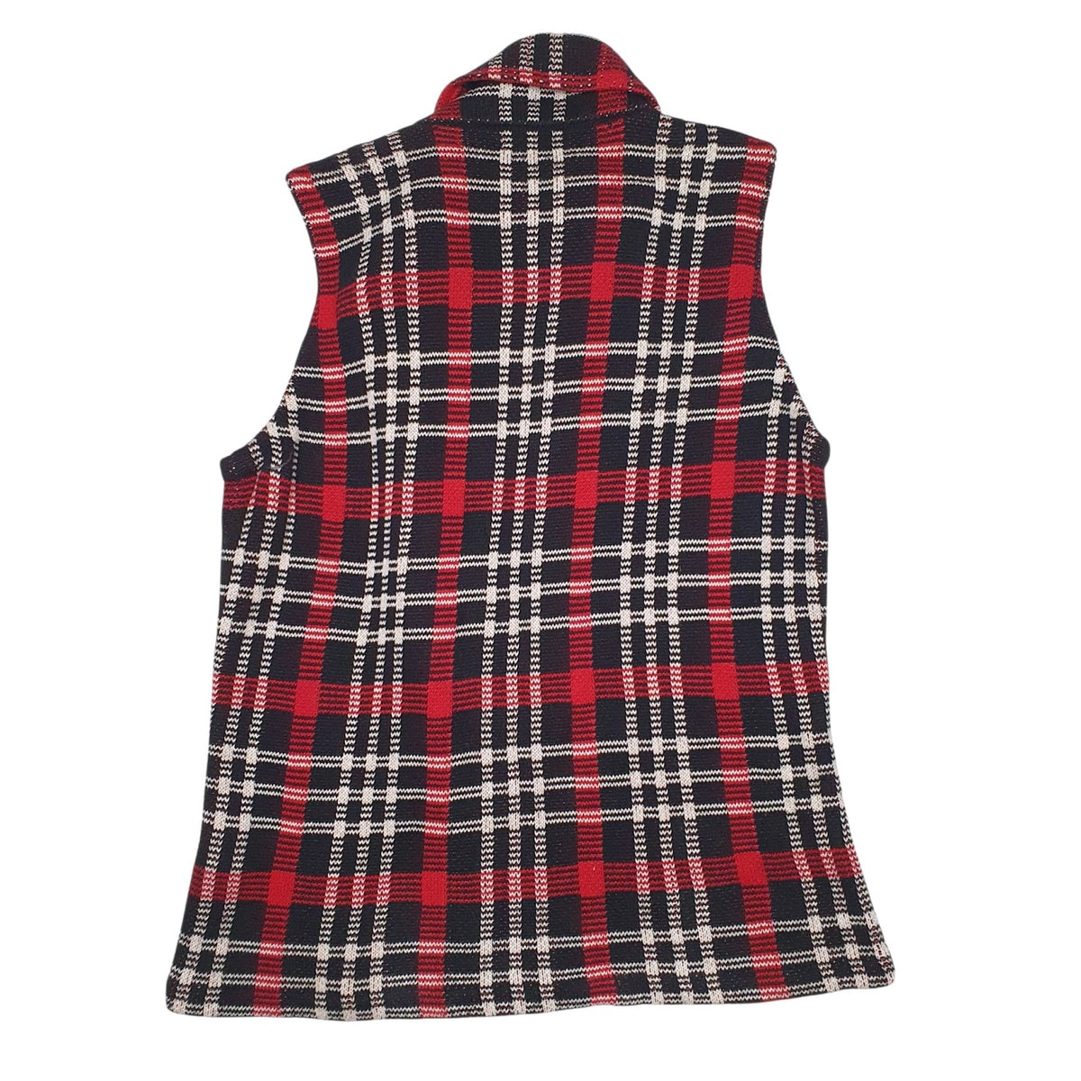 Womens Black Chaps Plaid  Coat