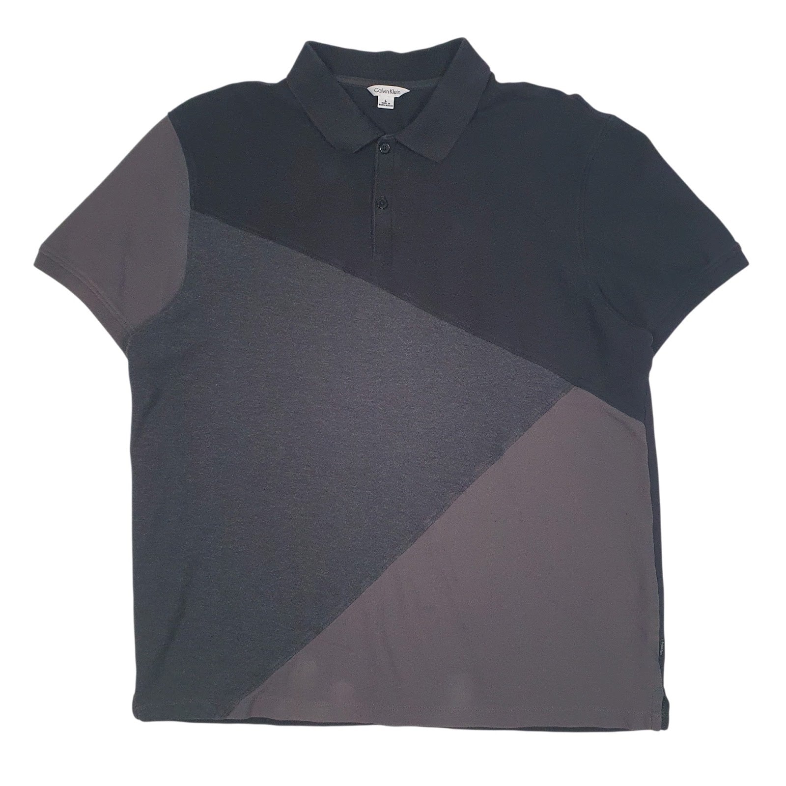 Mens Grey Calvin Klein  Short Sleeve Polo Shirt