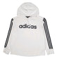 Womens White Adidas  Hoodie Jumper