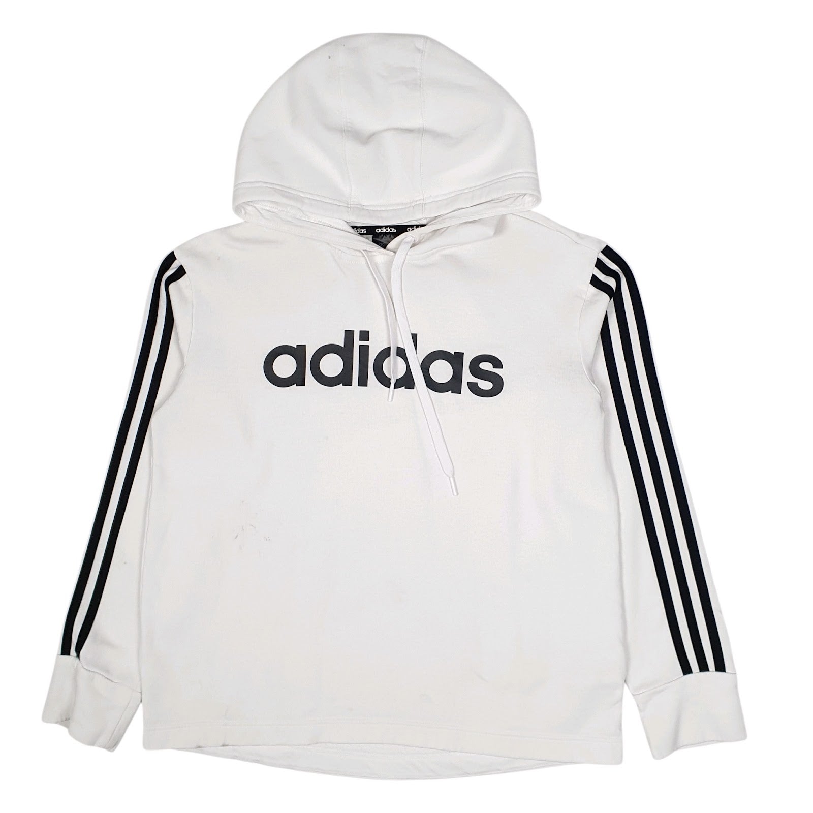 Womens White Adidas  Hoodie Jumper