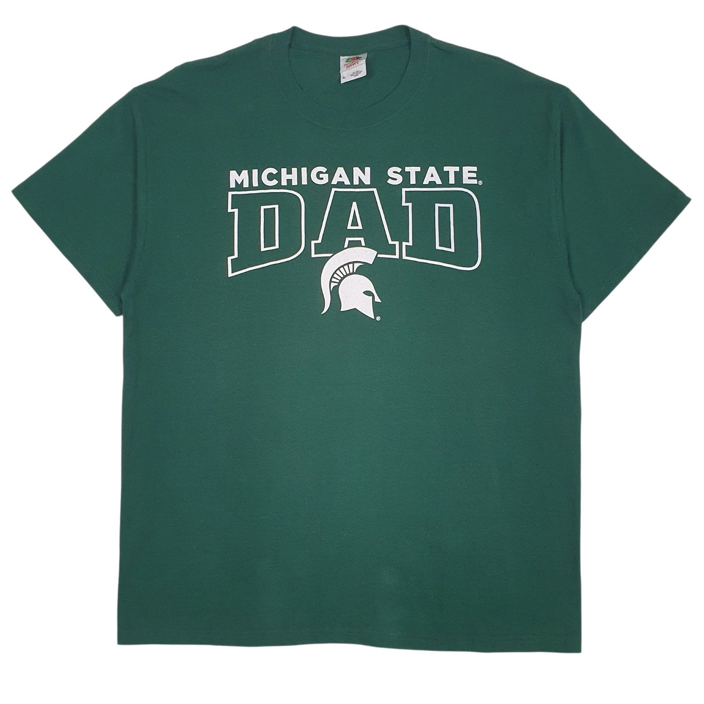 Mens Green Fruit Of The Loom Michigan State Short Sleeve T Shirt