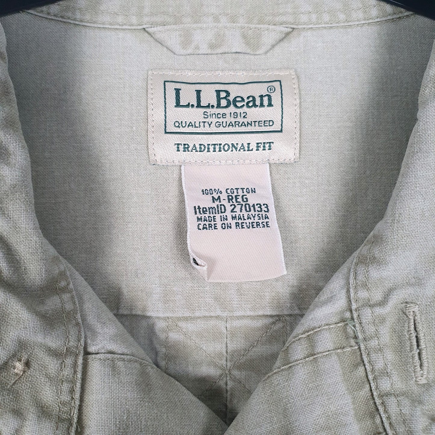 Mens Beige L.L.Bean   Shirt