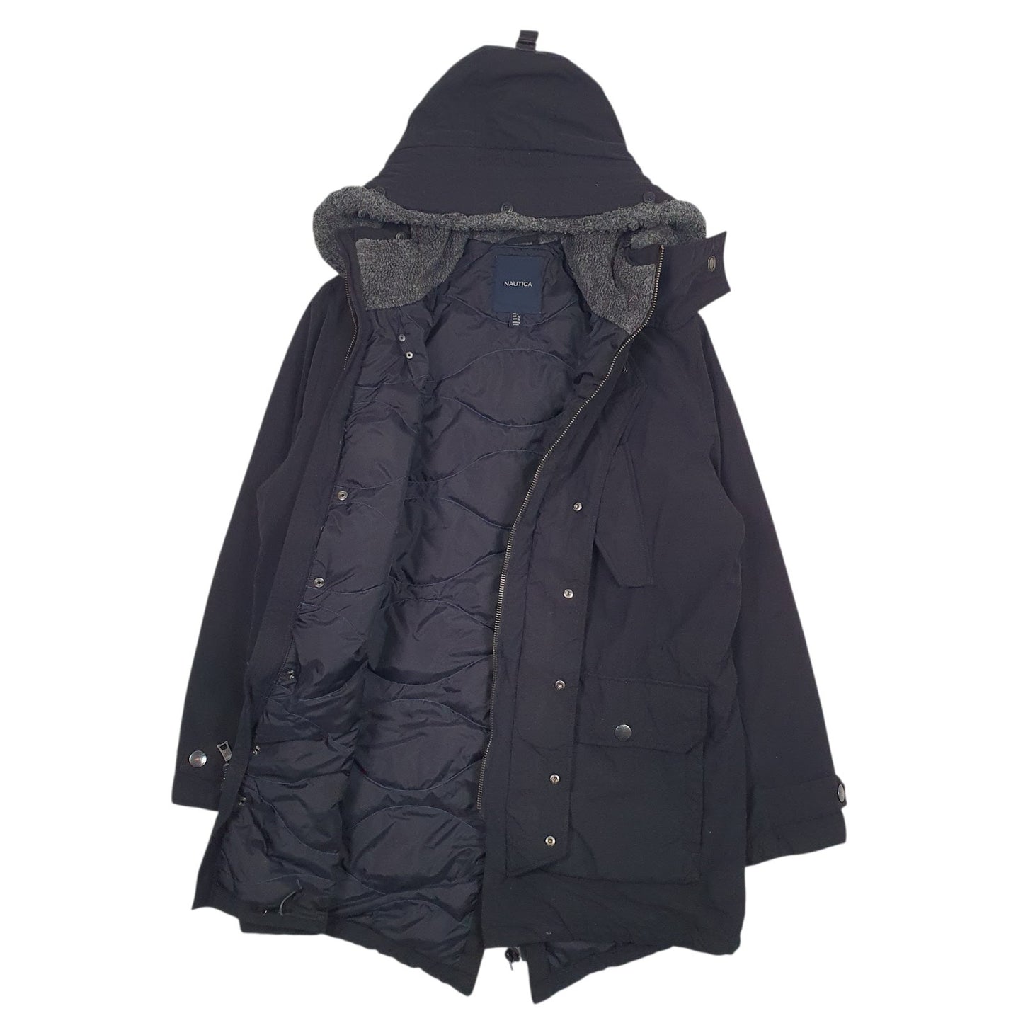 Mens Black Nautica Padded  Coat