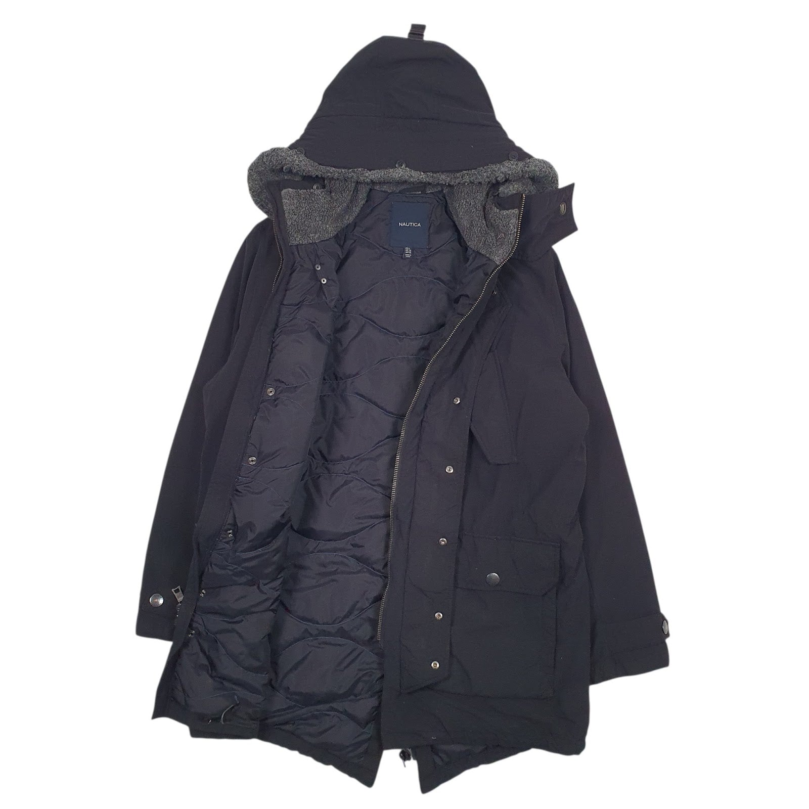 Mens Black Nautica Padded  Coat