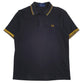 Mens Black Fred Perry  Short Sleeve Polo Shirt