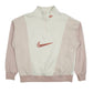 Mens Cream Nike Loose Quarter Zip Jumper