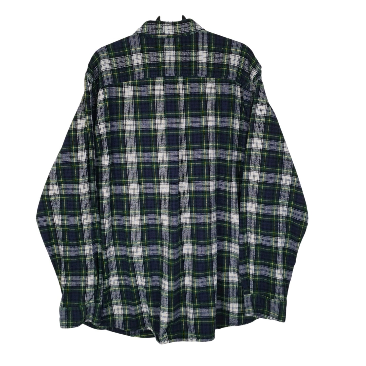 Mens Green L.L.Bean Plaid Flannel Heavy  Shirt