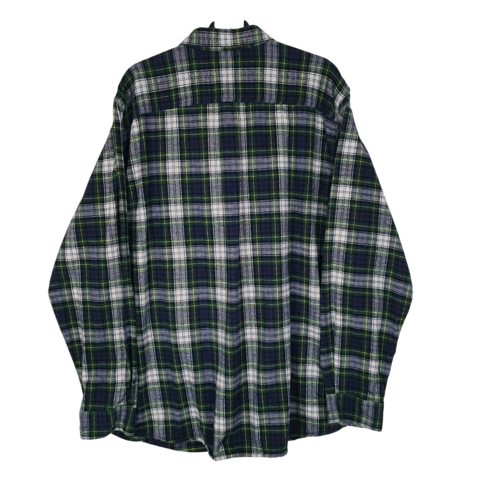 Mens Green L.L.Bean Plaid Flannel Heavy  Shirt