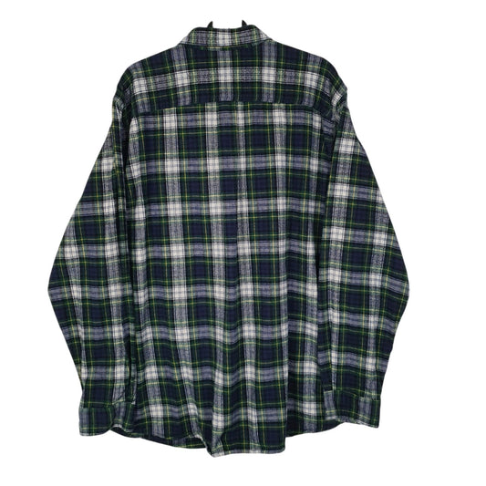 Mens Green L.L.Bean Plaid Flannel Heavy  Shirt