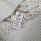 Womens White Next Mesh Shear Crewneck Jumper