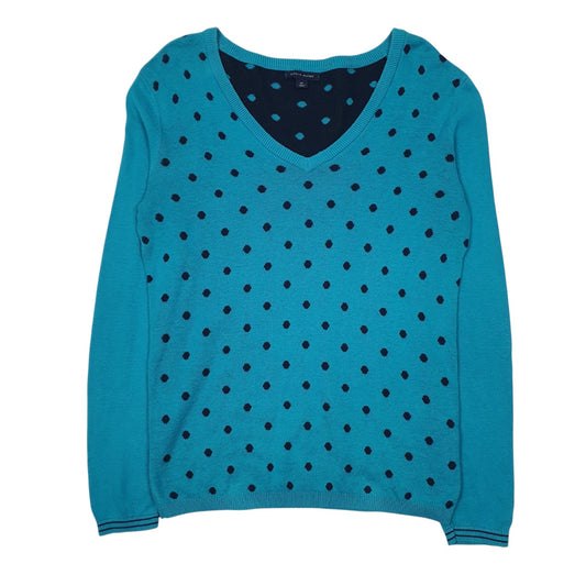 Womens Blue Tommy Hilfiger  V Neck Jumper