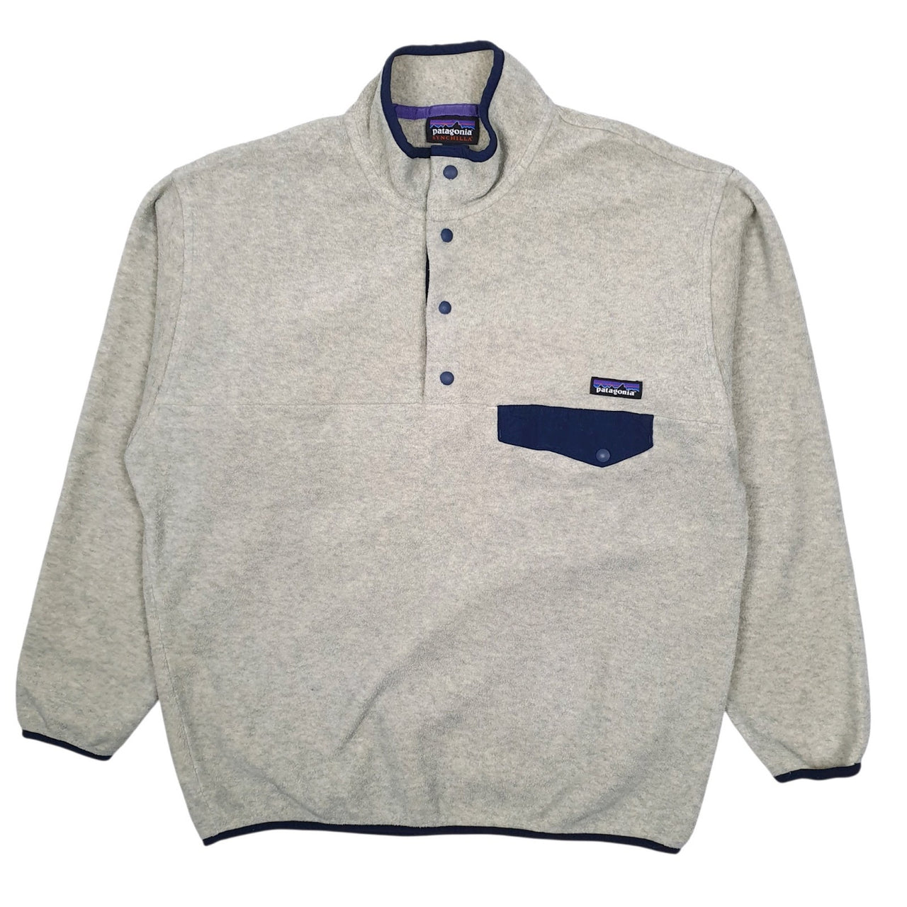 Mens Cream Patagonia Synchilla Quarter Zip Jumper