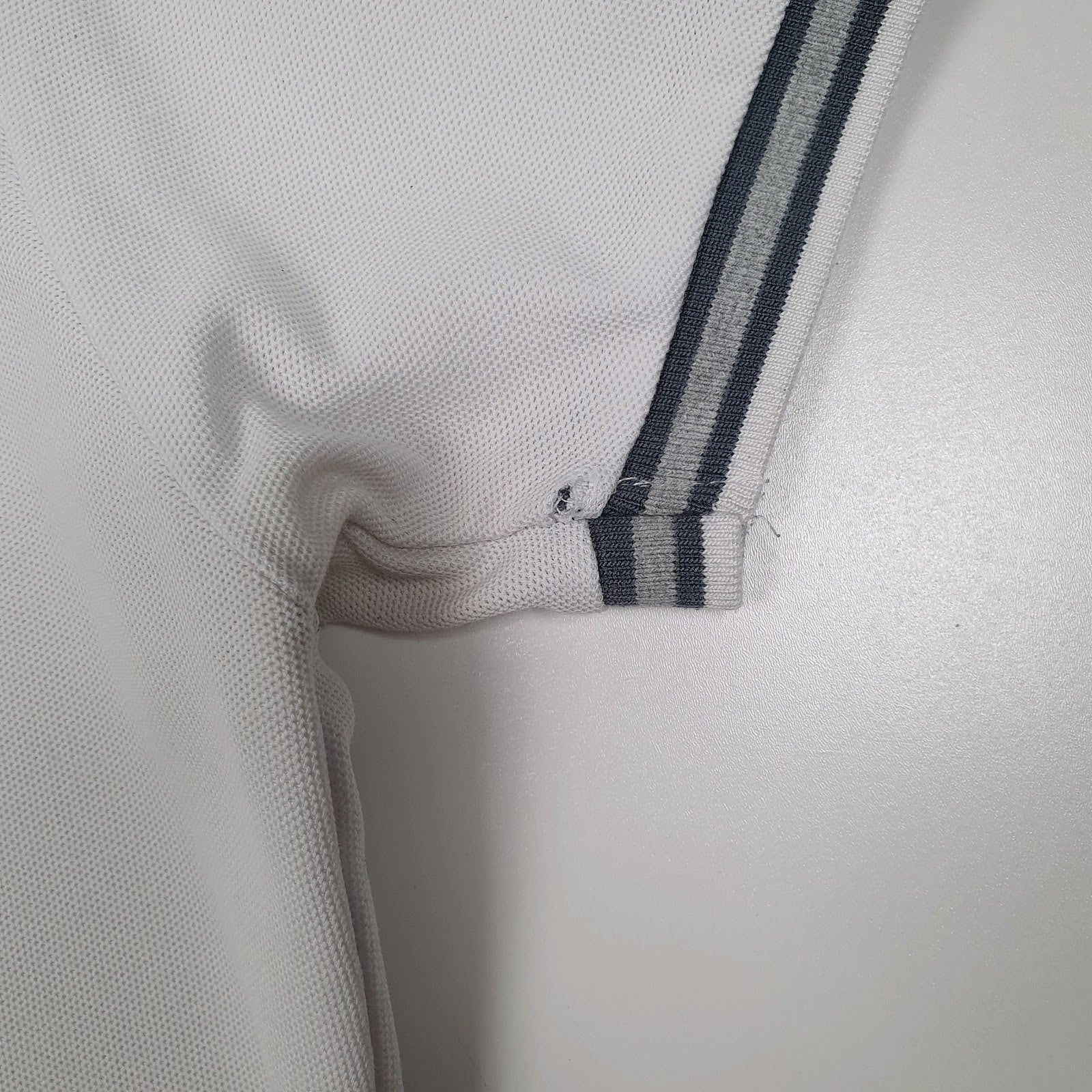 Mens White D-Rock  Cardigan Polo Shirt