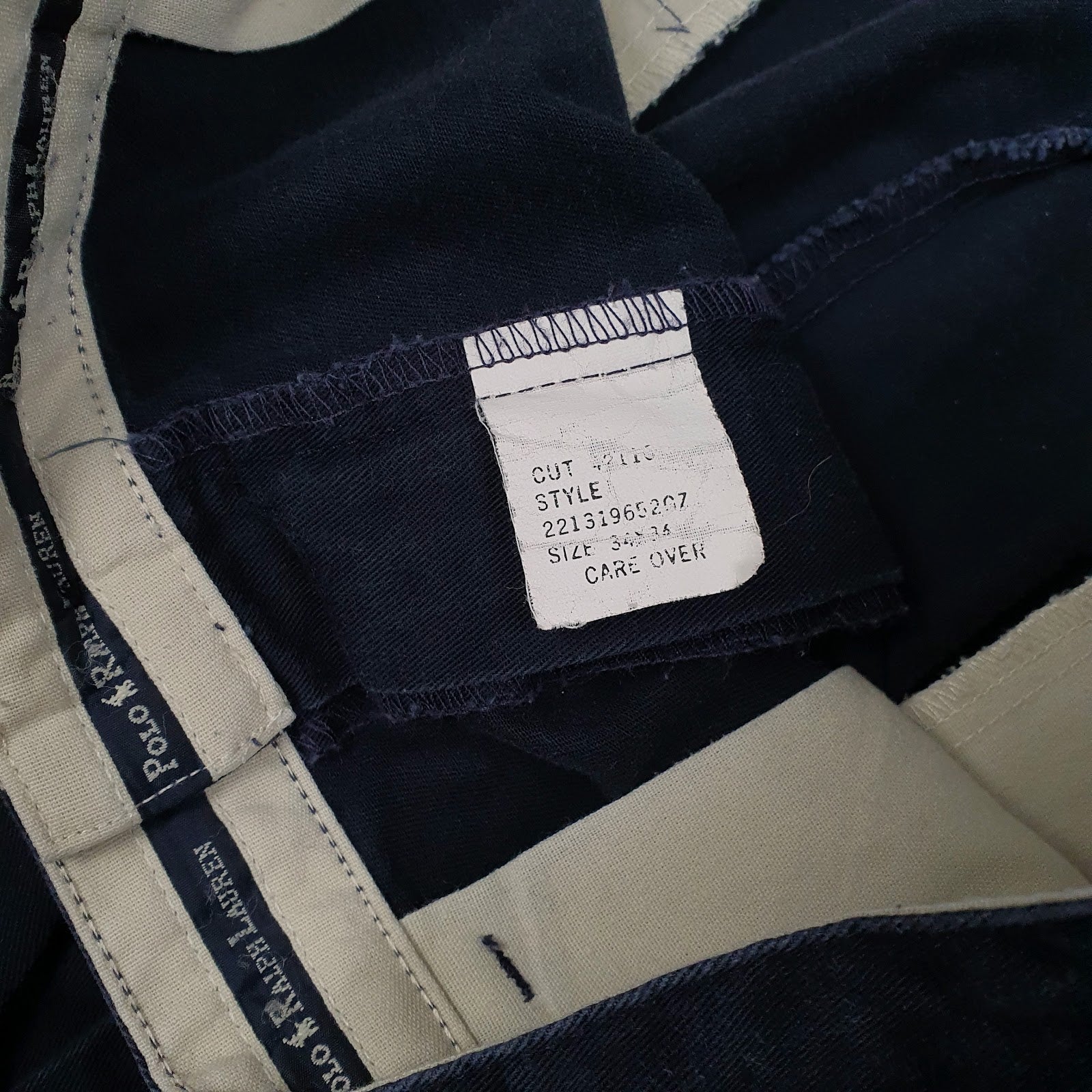 Mens Navy Polo Ralph Lauren Vintage 90s  Trousers
