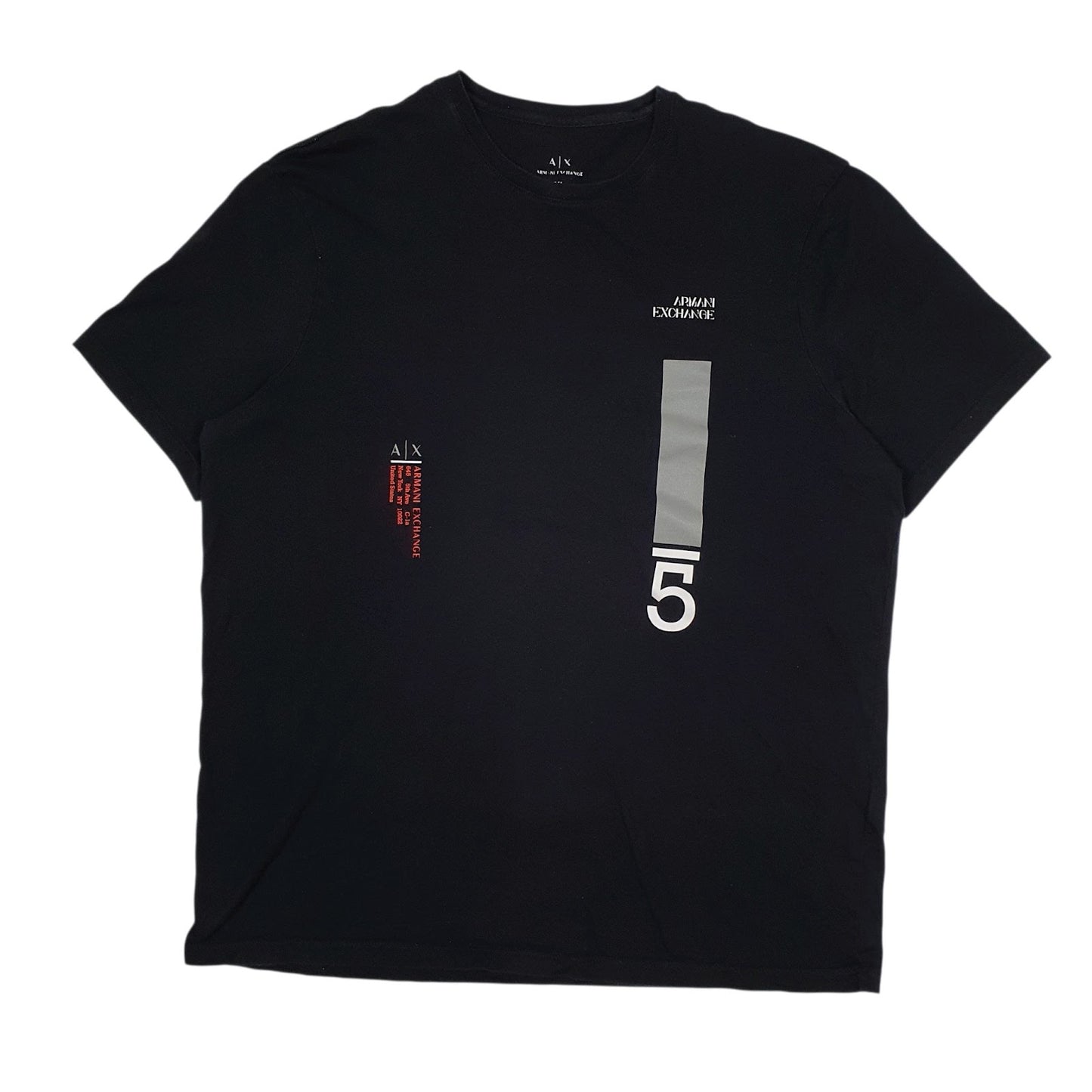 Mens Black Armani  Short Sleeve T Shirt