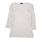 Womens White Black Box Blouse Long Sleeve T Shirt