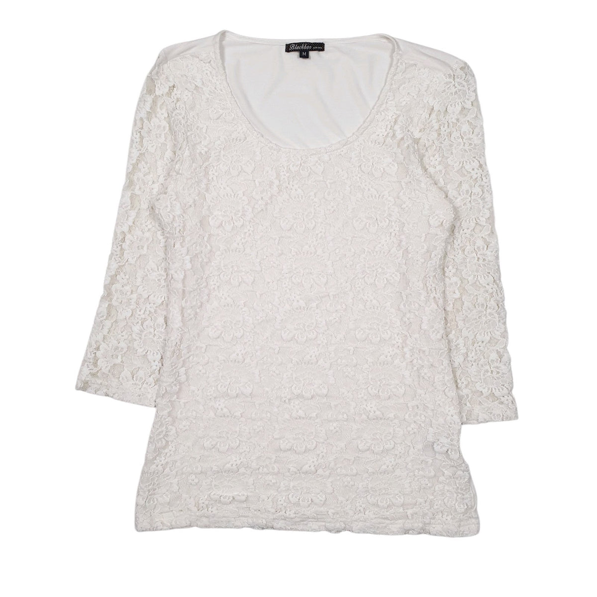 Womens White Black Box Blouse Long Sleeve T Shirt