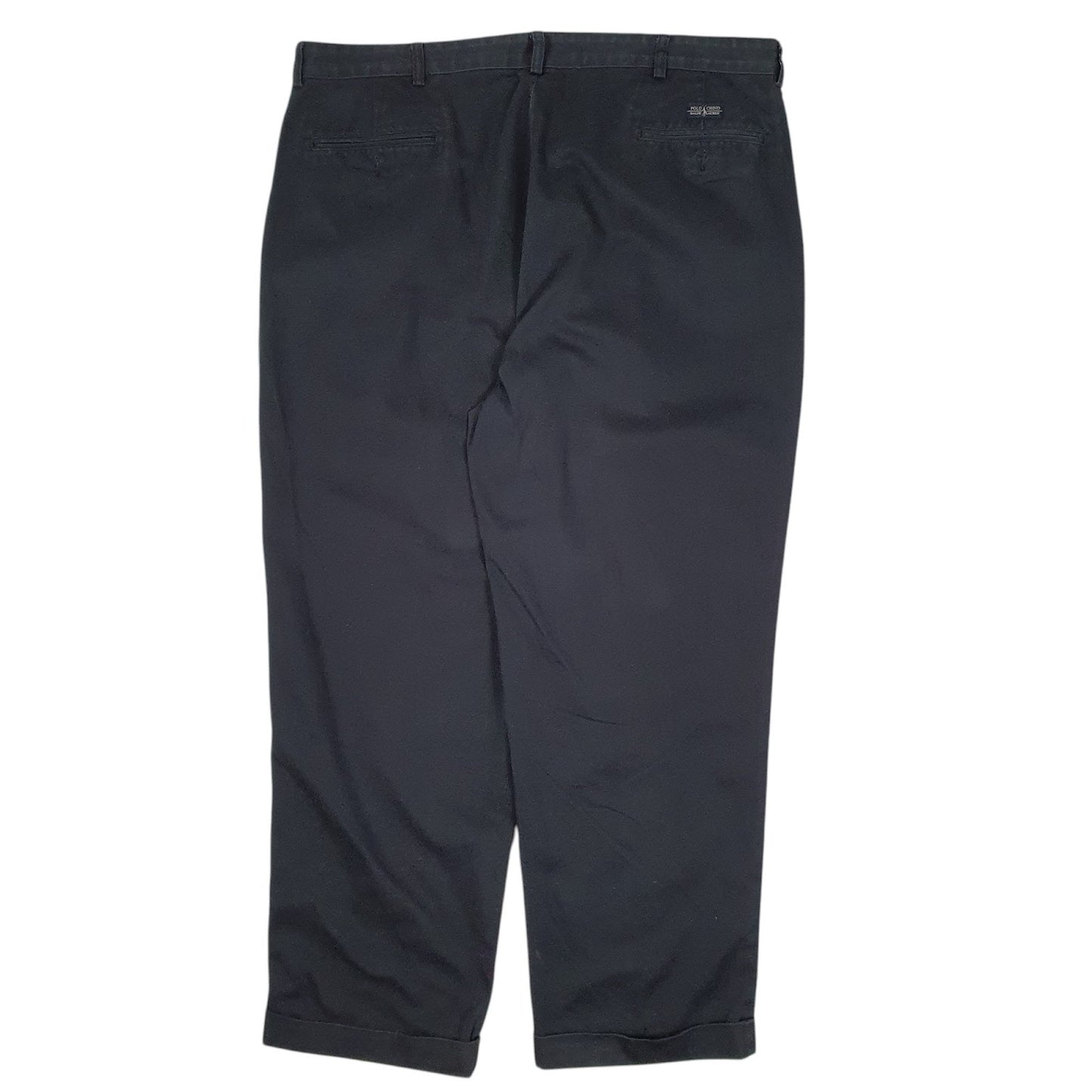 Mens Navy Polo Ralph Lauren Hammond Pand Pleated Vintage 90s  Trousers