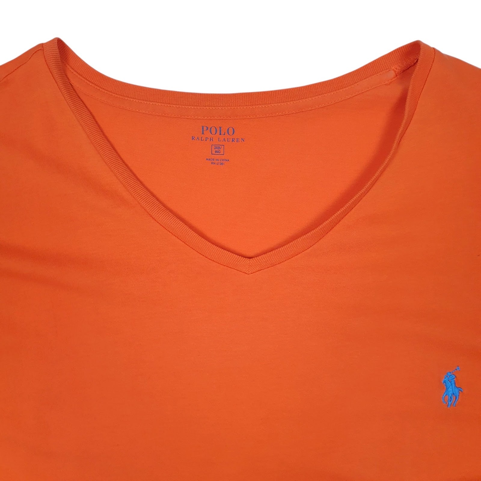 Mens Orange Polo Ralph Lauren   T Shirt