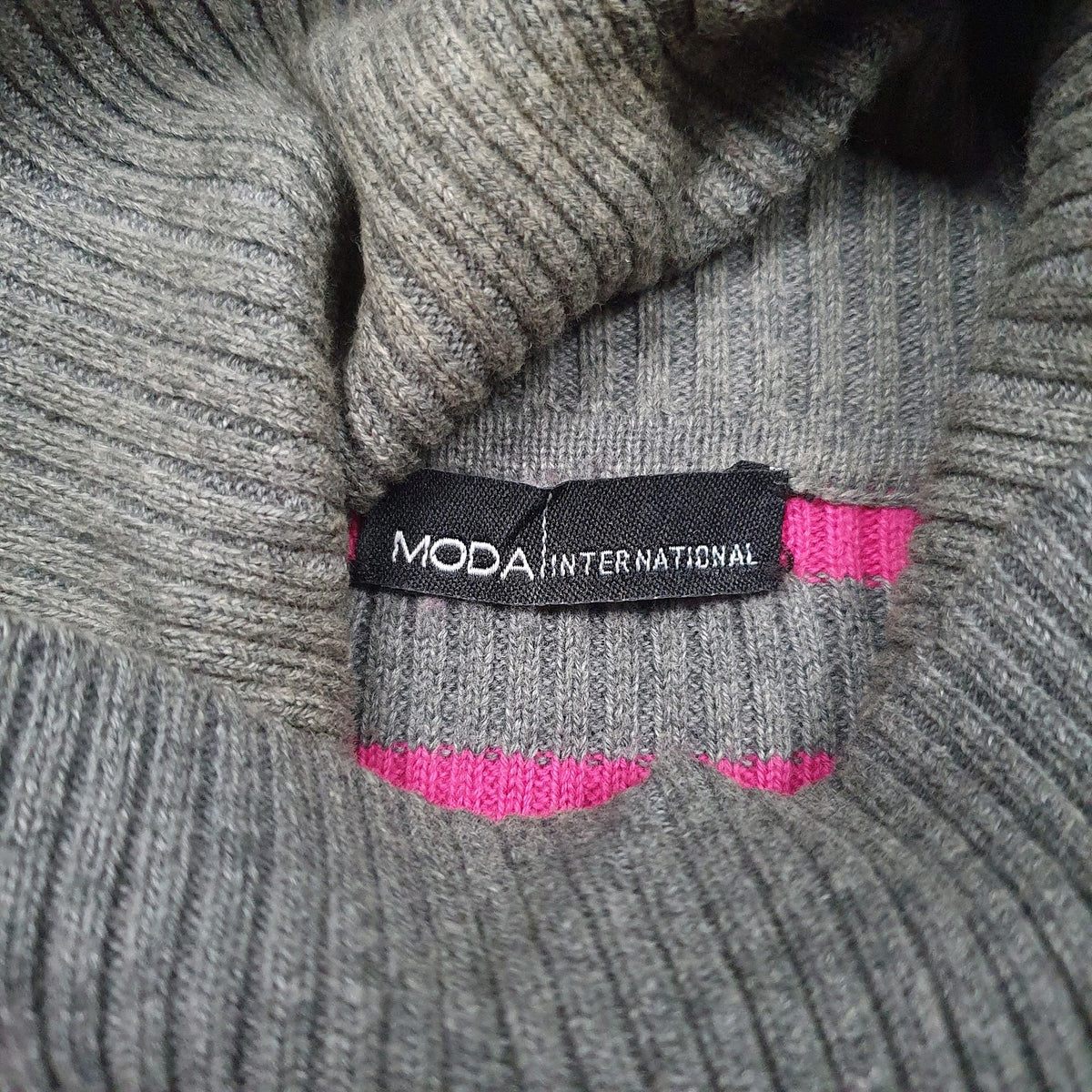 Womens Grey Moda  Turtle Neck Jumper