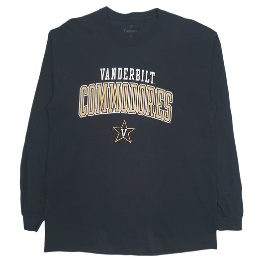 Mens Black Fanatics Vanderbilt Commodores NCAA Long Sleeve T Shirt