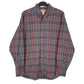 Mens Grey L.L.Bean Flannel Long Sleeve Shirt
