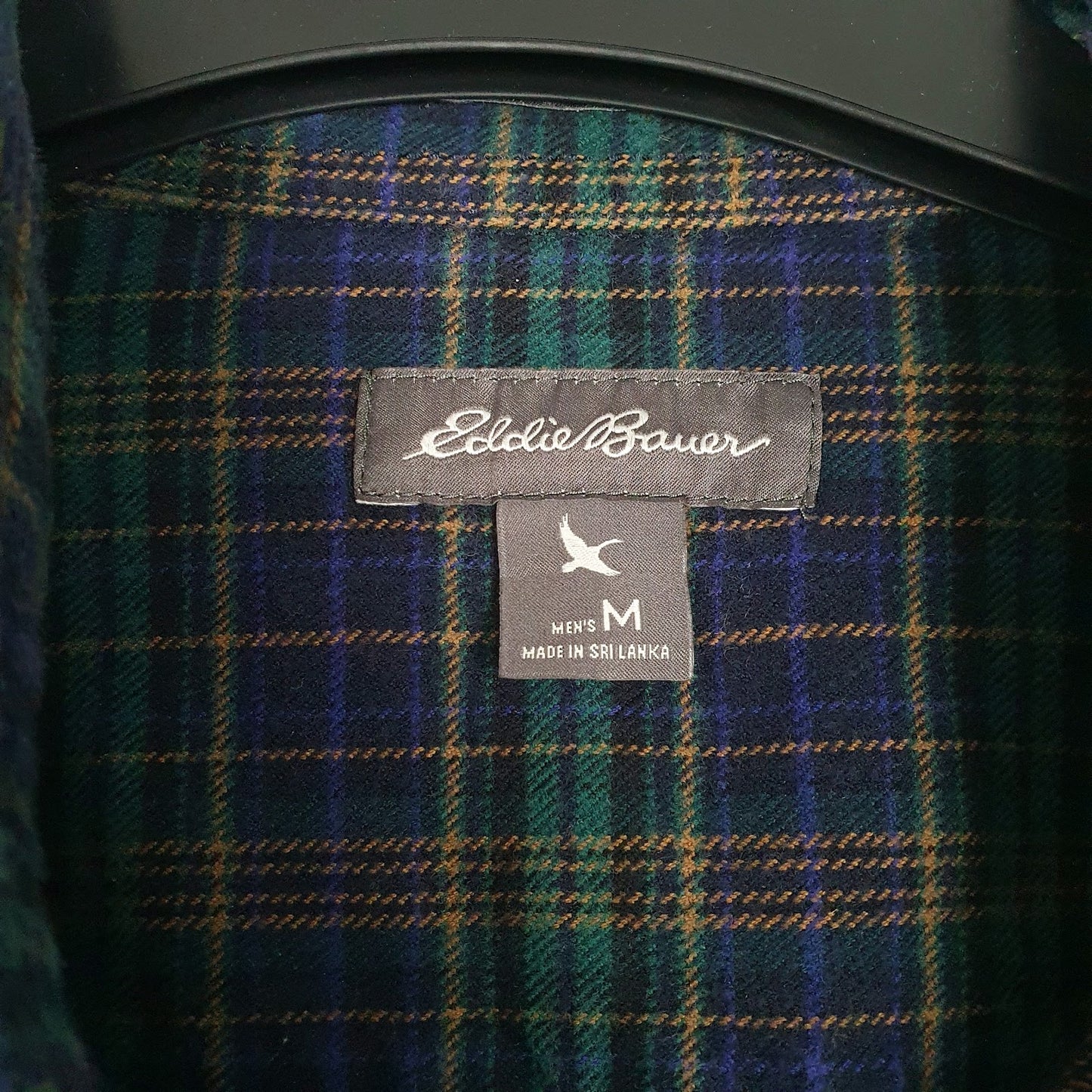 Mens Blue Eddie Bauer Flannel  Shirt