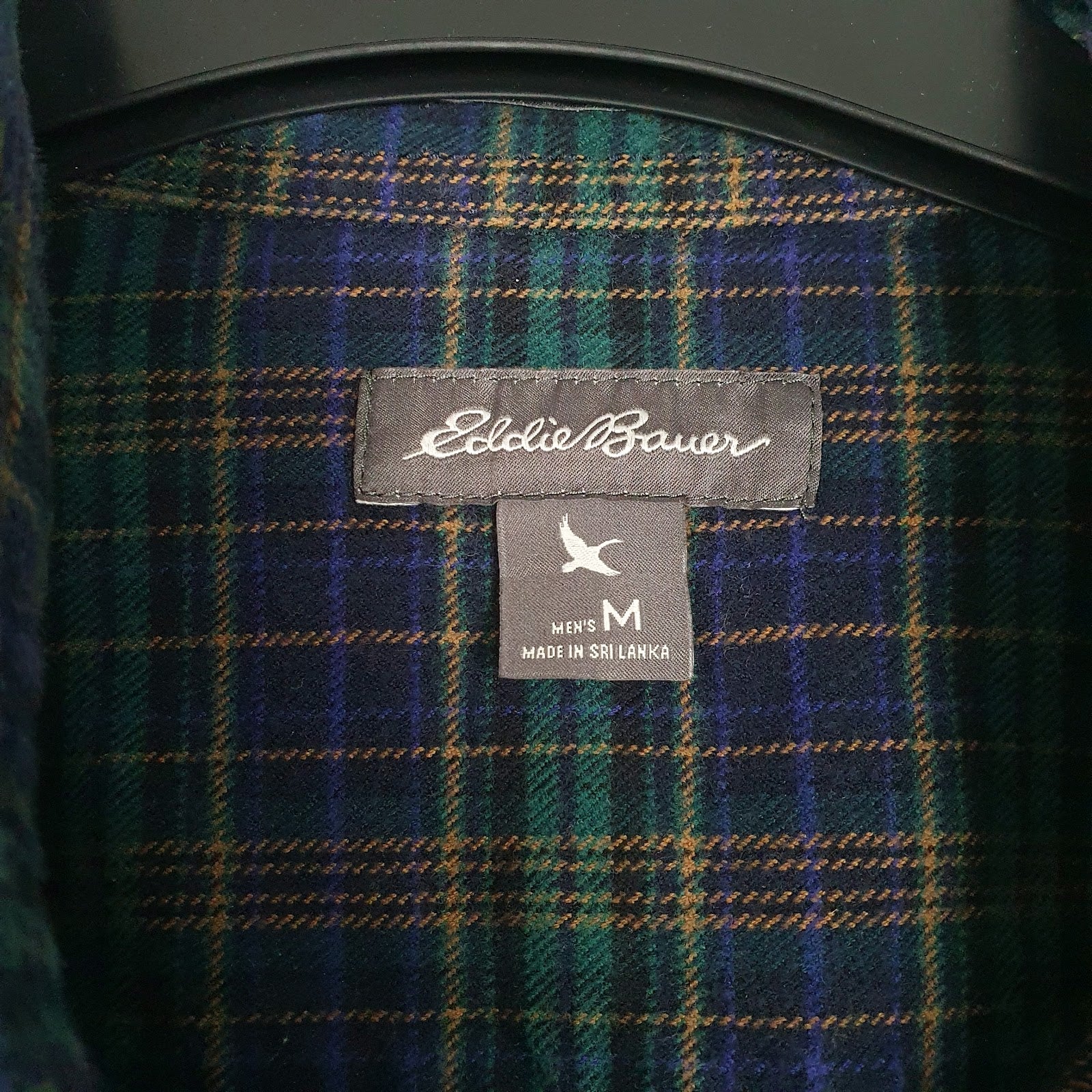 Mens Blue Eddie Bauer Flannel  Shirt