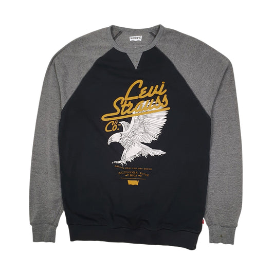 Mens Black Levis Lightweight Crewneck Jumper